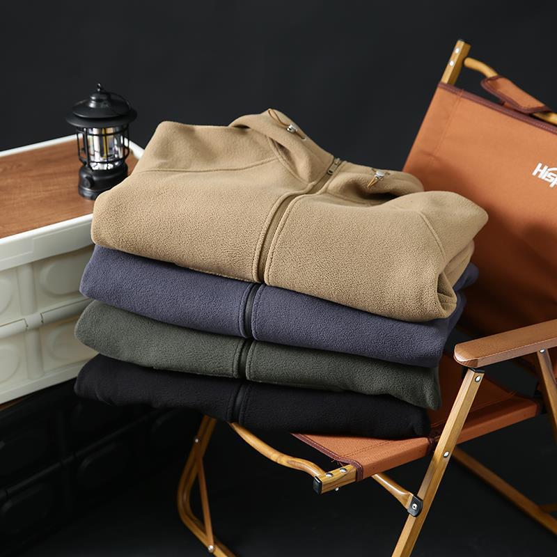 Single-layer Fleece-lined Thickened Men's Clothing Jacket