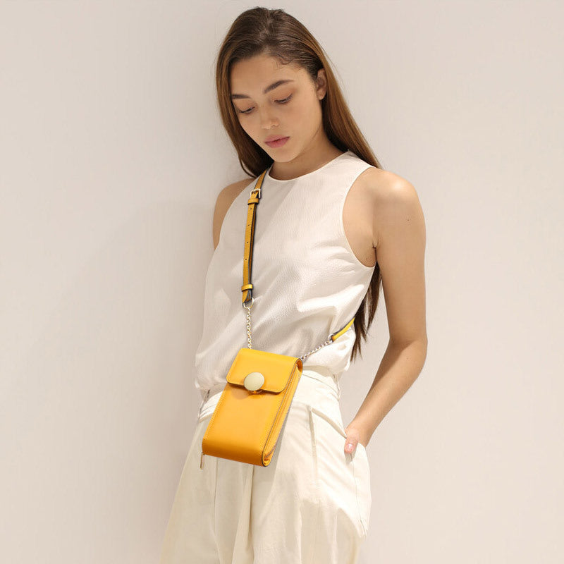 High-end Leather Shoulder Wallet Womens Fashion