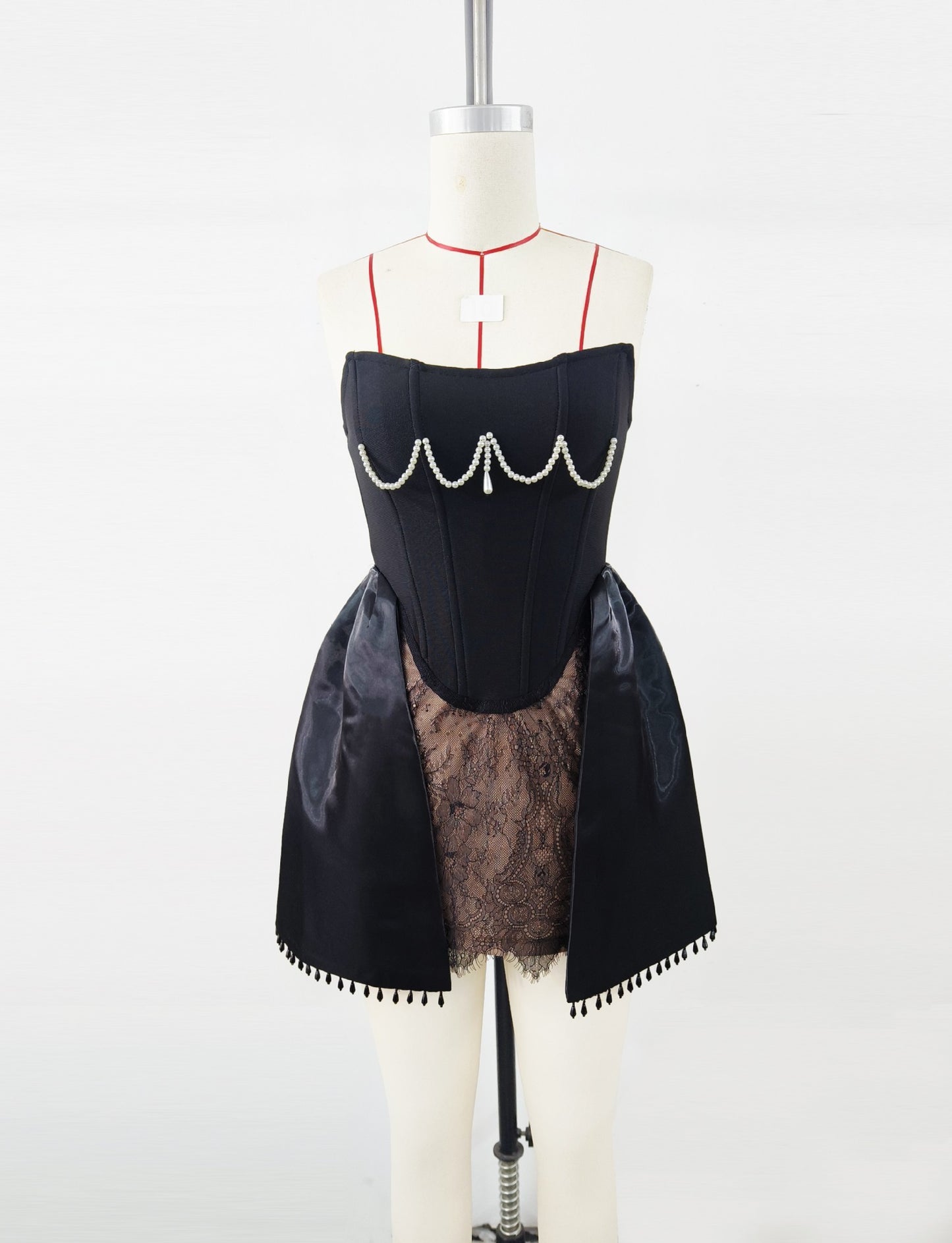 European And American Adult Ceremony Pearl Lace Bandage Dress Birthday Party