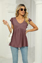 Solid Color And V-neck Pullover Sleeveless Top