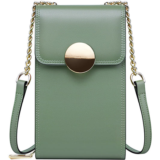 High-end Leather Shoulder Wallet Womens Fashion