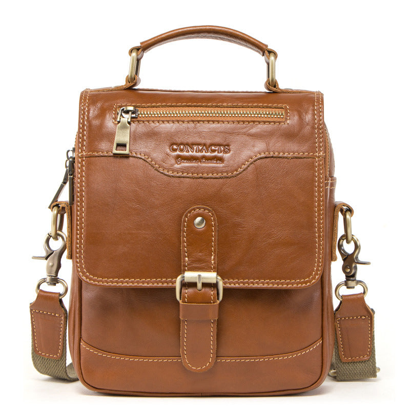 Fashion Cowhide Shoulder Bag For Men