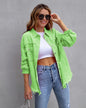 Fashion Ripped Shirt Jacket Female Autumn And Spring Casual Tops Womens Clothing
