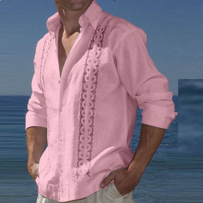 Seaside Cool Beach Print Shirt