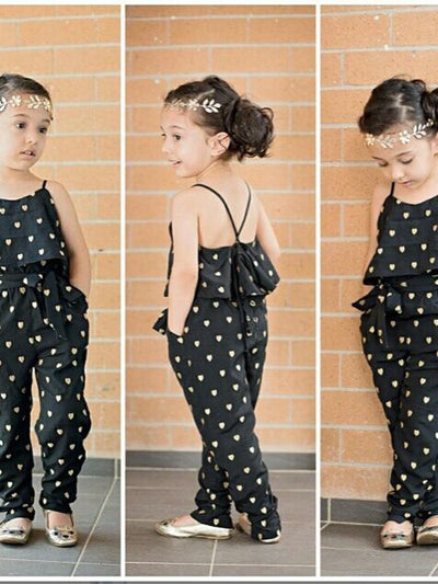 Fashion Summer Kids Girls Clothing Sets Cotton Sleeveless Polka Dot Strap Girls Jumpsuit Clothes Sets Outfits Children Suits