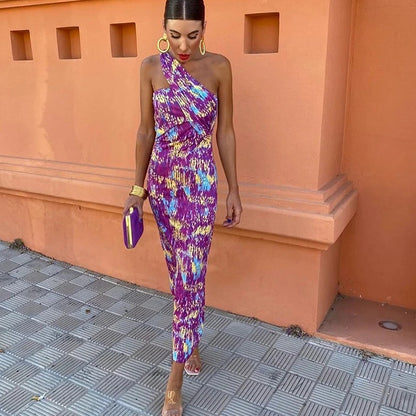 Women's Sleeveless Backless Slim Fit Maxi Dress