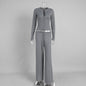 Fashionable Slim-Fit Long-Sleeve Low-Waist Pants Sweater Set