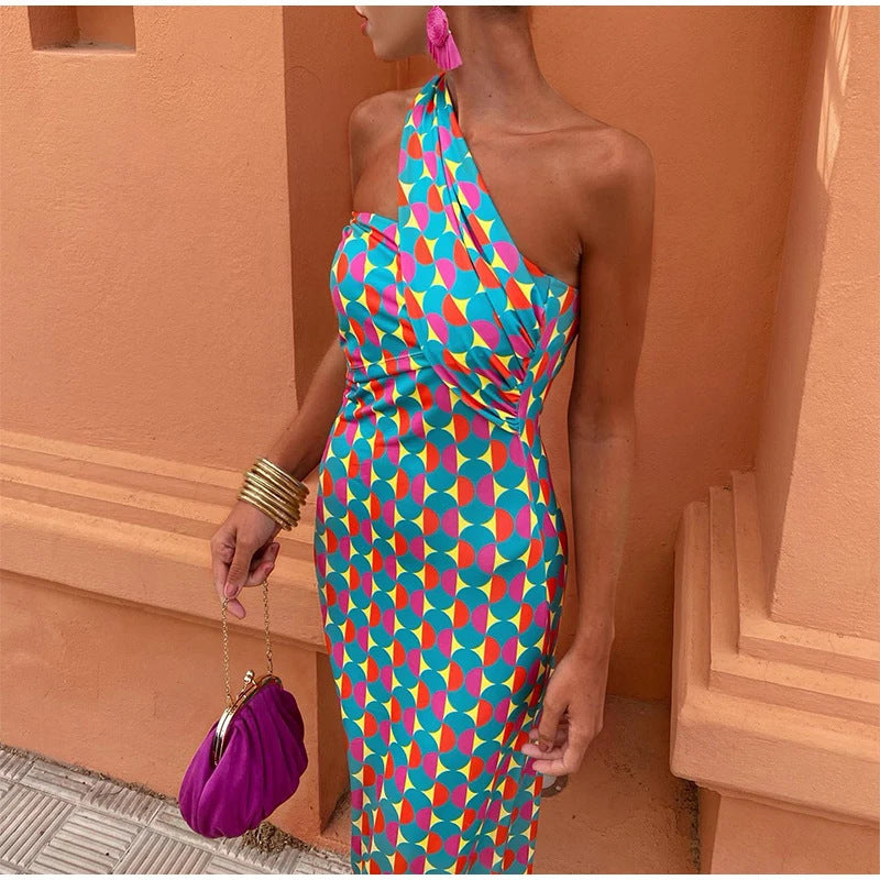 Women's Sleeveless Backless Slim Fit Maxi Dress