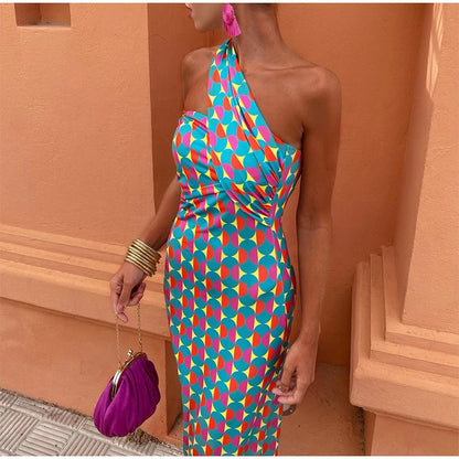 Women's Sleeveless Backless Slim Fit Maxi Dress