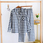 Couple's Cotton Long-sleeved Pajamas Spring And Autumn Large Size Thin Loungewear Suit