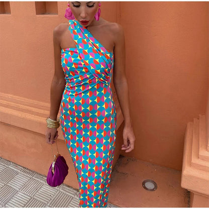 Women's Sleeveless Backless Slim Fit Maxi Dress