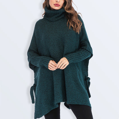 2023 New Large Size Women's Turtleneck Sweater Loose Sweater Women's Knitwear